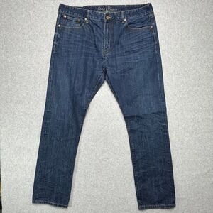 Chip & Pepper Mens Jeans Dark Wash Distressed Straight Leg Size 40x32